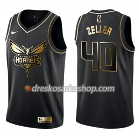 Muški NBA Dres Charlotte Hornets Cody Zeller 40 Nike Crna Golden Edition Swingman